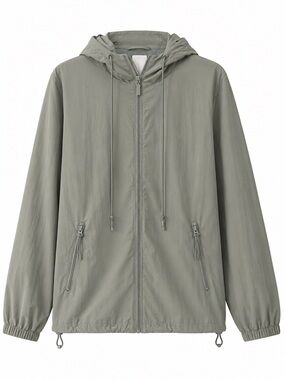Italic Lightweight Hooded Zip Jacket Sage Green Size M